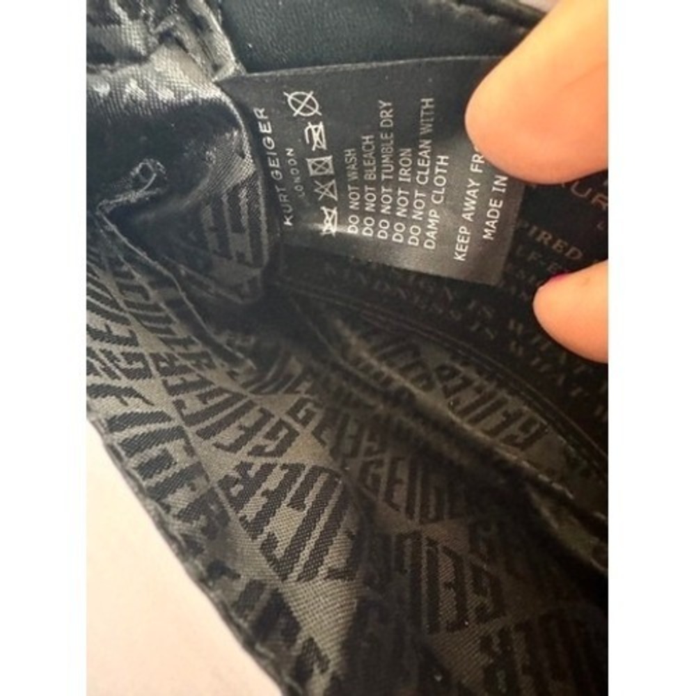 Kurt Geiger London Brixton Gray Quilted Leather Crossbody Chain Flap Bag NWT - Picture 15 of 16